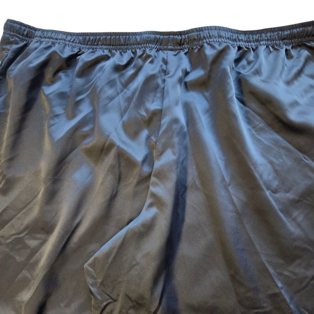 NWT Cabernet Woman Black Solid Contrast Piping Coordinating Satin Pajama Set 3X - Picture 15 of 16